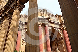 San Francisco, California: detail view of the Palace of Fine Arts