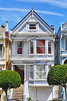 San Francisco, Painted Ladies, public monument, architecture, victorian, house, California, United States, Alamo Square