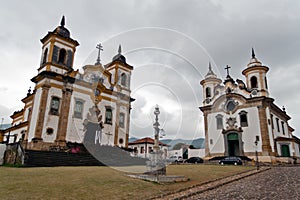 San Francisco and Carmo Churches Mariana Brazil