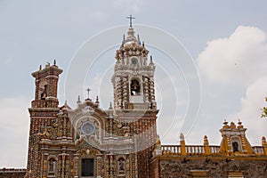 San Francisco church fachade in Cholula photo