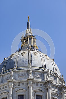 San Francisco City Hall is Beaux-Arts architecture and located i