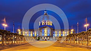 San Francisco City Hall in Blue and Gold