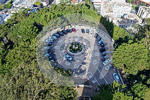 San Francisco Close-Up Aerial View - Roundabout