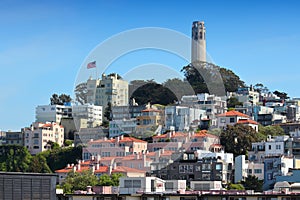 San Francisco Coit Tower skyline