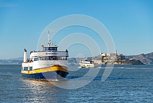 San Francisco Cruise Boats and Alcatraz Island