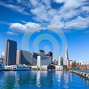 San Francisco downtown from pier 7 California