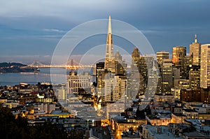 San Francisco at dusk