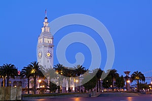 San Francisco Ferry Building at Night