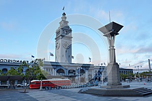 San Francisco Ferry Building with PCC streetcar