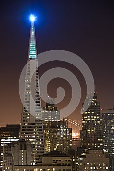 San Francisco Financial District at night