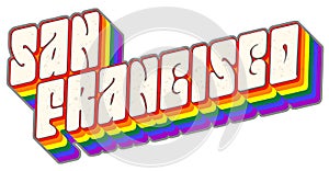 San Francisco Gay Pride Lettering Logo Art