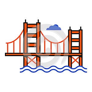 San Francisco Golden Gate Bridge Icon