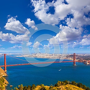 San Francisco Golden Gate Bridge Marin headlands California