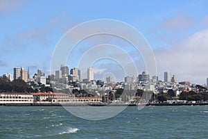 San Francisco harbor along with its sky scrappers