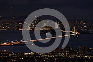 San Francisco lit up the night via Berkeley Hills