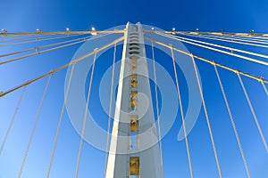 San Francisco-Oakland Bay Bridge Eastern Span Tower Closeup