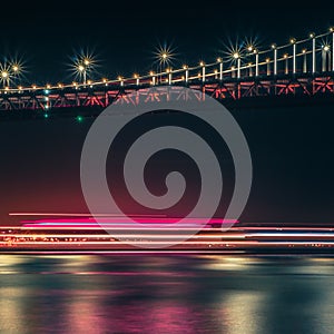 San francisco patry ferry casino near oakland bay bridge at nigh