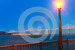 San Francisco Pier 7 sunset in California