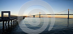 San Francisco Pier and Bay Bridge Panoramic