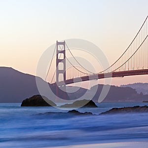 San Francisco's Golden Gate Bridge at Dusk