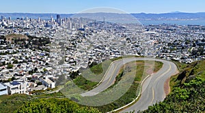 San Francisco seen since the Hights of Twin Peaks