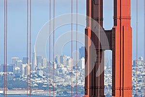 San Francisco skyline through Golden Gate
