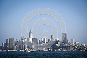 San Francisco Skyline seen from the Bay Waters