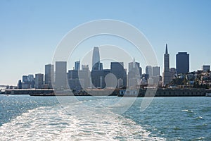 San Francisco skyline view by water, daytime, Transamerica Pyramid, Salesforce Tower photo