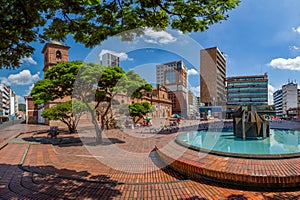 San Francisco square, in the center of Cali, Colombia photo