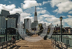 San Francisco Transamerica Building on beautiful afternoon photo