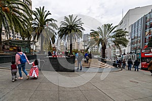 San Francisco, USA - December 10, 2010, Union Square, the gathering place of a major tourist attraction in downtown San