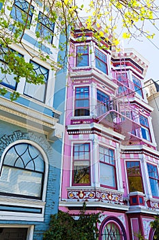 San Francisco Victorian houses in Haight Ashbury California