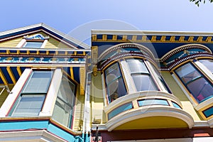 San Francisco Victorian houses in Haight Ashbury California