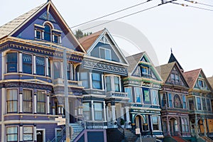 San Francisco Victorian houses in Haight Ashbury California