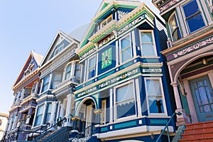 San Francisco Victorian houses in Haight Ashbury California