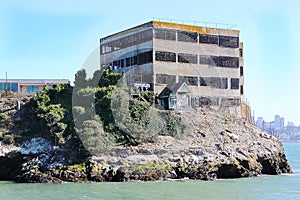 San Francisco. View on Prison Alcatraz. Maximum high security federal prison.