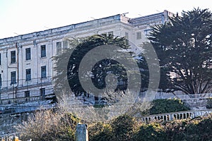 San Francisco. View on Prison Alcatraz. Maximum high security federal prison.