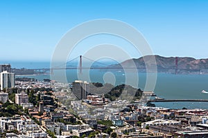 San Francisco view from the top of the Coit Tower