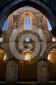 San Galgano's Abbey inner view