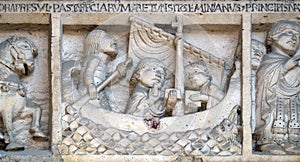 San Geminianus crosses the sea to free the daughter of Byzantine emperor Jovian, from the devil photo
