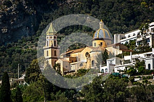 San Gennaro church with rounded roof in Vettica Maggiore Praiano, Italy