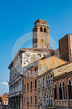 The San Geremia, elegant 18th century church in Venice, Italy