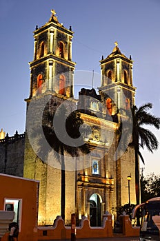 San Gervasio Valladolid Catholic church in the late evening photo