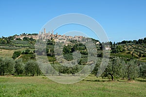 San Gimignano city in Italy.