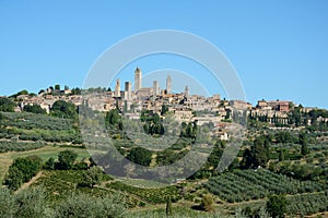 San Gimignano city in Italy.