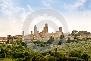 San Gimignano is a small medieval town near Siena, Tuscany, Italy