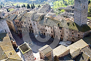 San Gimignano square - Tuscan italy