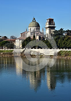 San Giorgio in Braida reflection, in Verona