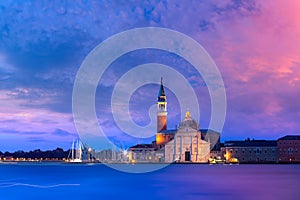 San Giorgio di Maggiore at sunrise, Venice, Italy