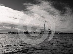 San Giorgio Maggiore Church in Venice Monochrome